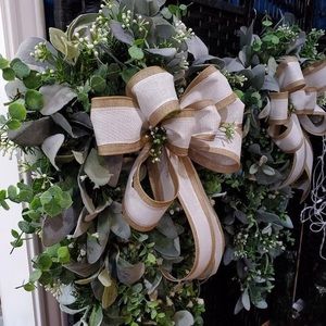 Beautifully made tear drop door swags!